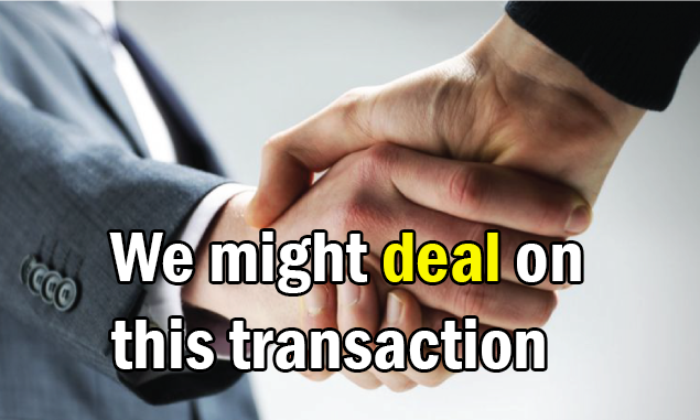Contoh Penggunaan Kata Kerja Deal Berjabat Tangan